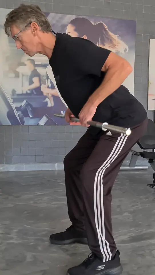 showing the Bent Over Barbell Row Back Exercise - one of my key Back Lessons