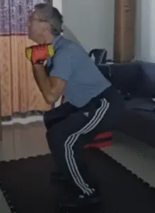 showing the dual squat form (side view)