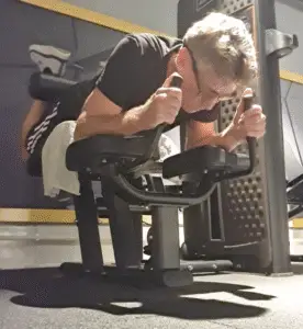 showing the Leg Curl exercise form - one of the best Leg exercises you can do - a great accomaniment to the sitting ham stretch