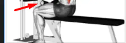 Showing how to secure legs when doing seated cable pull-downs