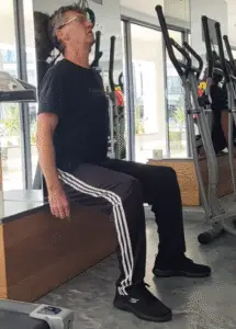 showing a still image of the wall sit video
