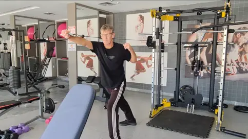 Showing the Single Arm Cable Press