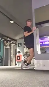 A still image from my Achilles Stretch video