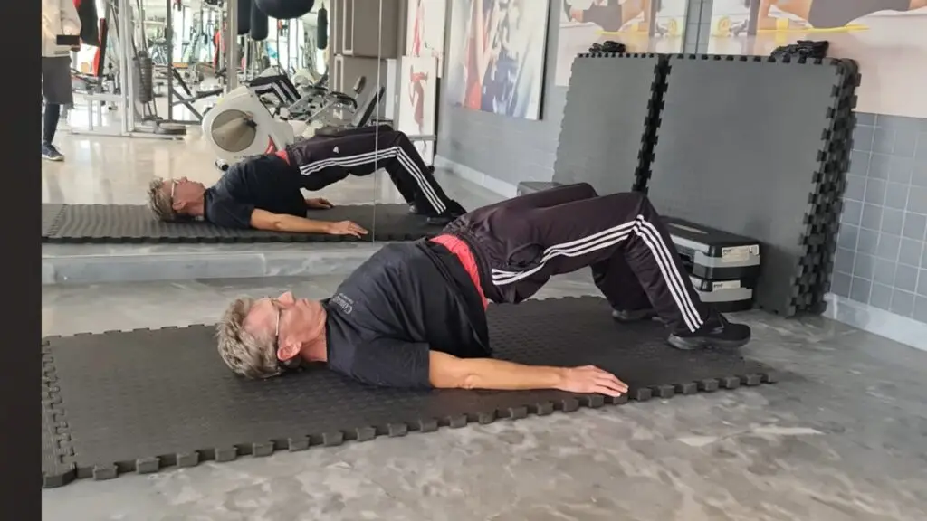 Double Leg Bridge is excellent for Lower Back Pain, and for strengthening and gentle injury recovery. Try doing this along with the Piriformis Stretch