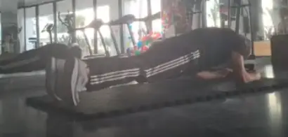 Shows a still image from my Plank video - an exercise great for core strength