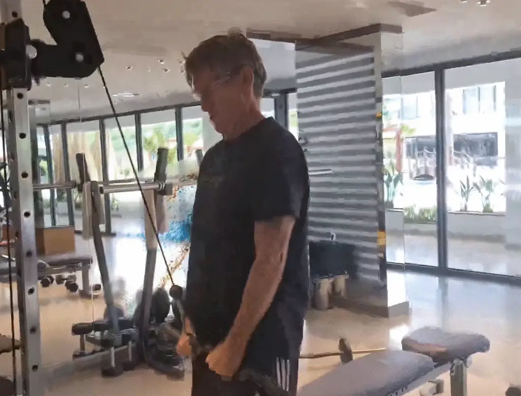 Shows a still image from my Tricep Pulldown video