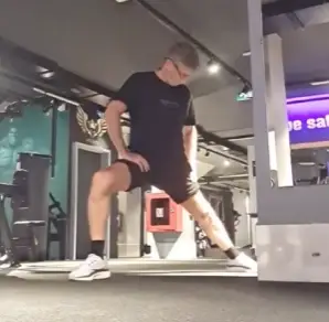 Shows a still image from my Side Lunge video - a great athletic exercise for the groin and inner legs