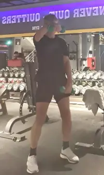 Shows a still mage from my Dumbbell Front Raise video